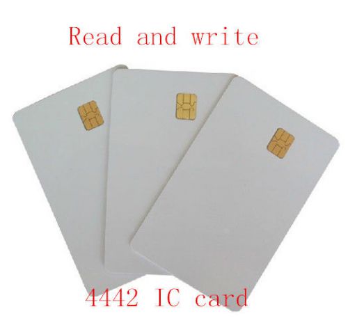 50*pcs, white pvc card with sel 4442 chip contact ic card  contact smart card for sale