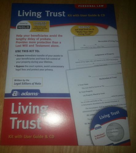 Adams Business Forms Living Trust Forms and Instructions Kit K305