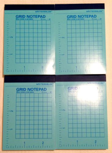 KIKKERLAND Writersblok A7 Grid Notepads (70 sheets each x 4) - URBAN SASSY