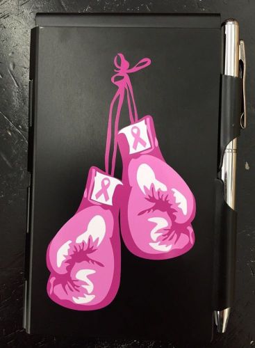 Wellspring Flip Note w/Pen - Pink Ribbon - Boxing Gloves #1556