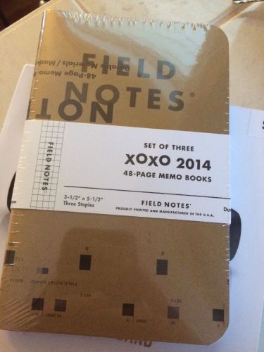 Field Notes 48 Page Memo Books 3 Pack XOXO 2014 limited Edition