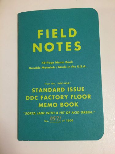 Field Noted DDC Factory Floor Sorta Jade Memo Book