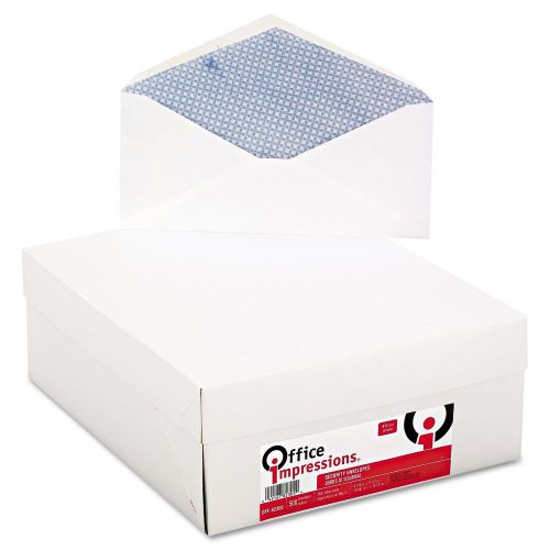 Office impressions, security tinted business envelopes, v-flap, #10, 500/box for sale
