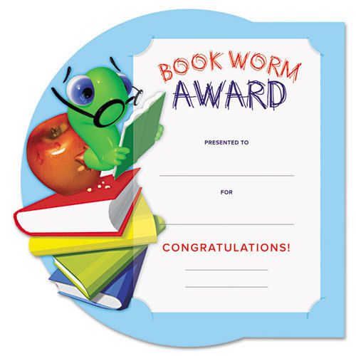 Southworth Motivations Bookworm Certificate Award Kit And Holder, 8.5 X 5.5, 10/