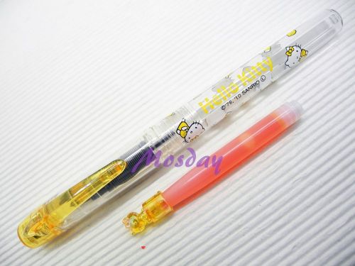 3pcs Special Hello Kitty Version Platinum Preppy Fountain Pen 0.3mm, YELLOW