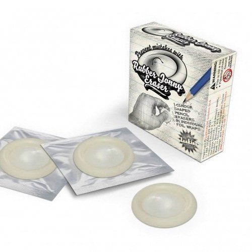 Rubber Johnny Condom Shaped Eraser