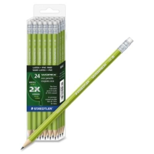 Staedtler wopex wood pencil - #2 pencil grade - black lead - green (18241cb24) for sale