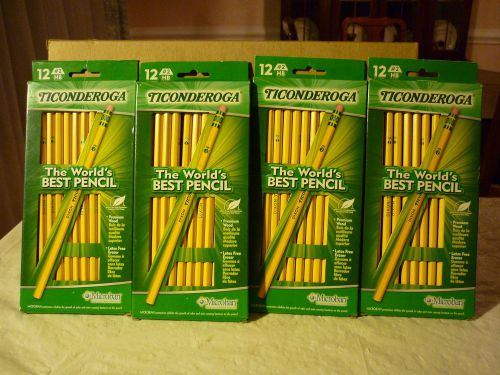 48 (4 packs) Ticonderoga Pencils #2 HB Pencil New
