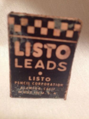 Vintage Listo Thick Marking Lead Black No. 162 Original Item 1960&#039;s / Artist