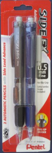 Pentel Side FX Automatic Pencil with Eraser Refill, 0.5mm, 2 Pack