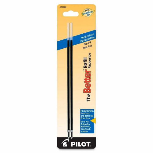 Pilot Ballpoint Ink Refills, 2-Pack for Better or EasyTouch Pens, Medium Point,