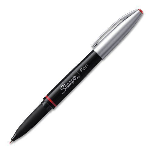 Sharpie Porous Point Pen - Fine Pen Point Type - Red Ink - Red Barrel (1758057)