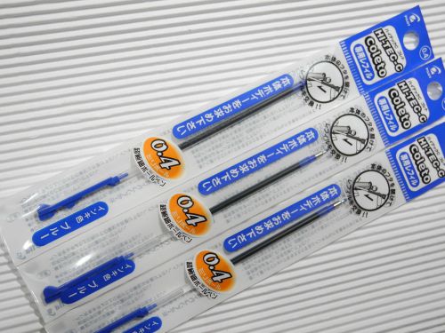 6pcs Pilot Hi-Tec-c coleto 0.4mm roller ball pen refill Blue