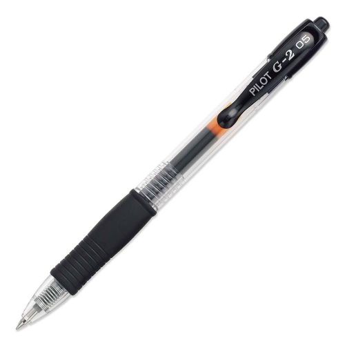 Pilot 31002 G2 Retractable Rollerball Pen, Extra-Fine, Black Gel Ink, 7 Pens