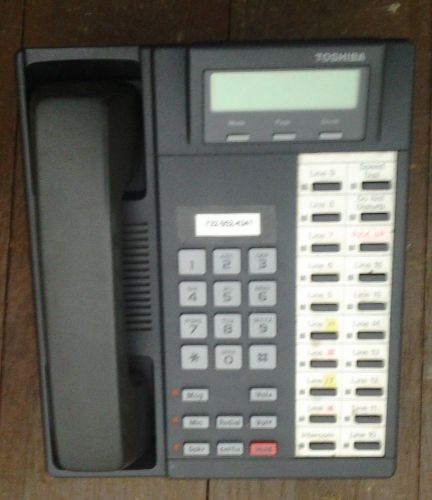 Lot of 8 Toshiba Office Phone DKT2020-SD with Handsets and Stands