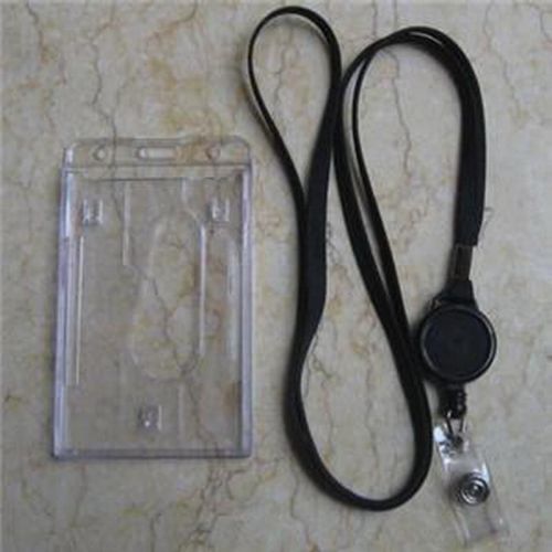 ID Card Holder Reels Retractable Badge Lanyard Y1 FOURFOURFOUR