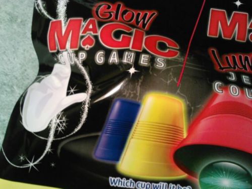 New Glow Magic cup games set find the ball under the cup Instruction included