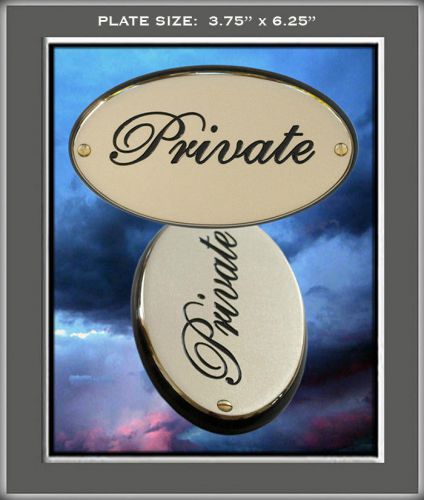 Brass Engraved Signs Private Door Sign Solid Brass Home or Office