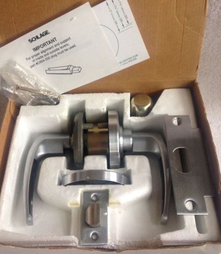 New schlage passage latch d10s ath 626 brushed chrome lever new in open box for sale