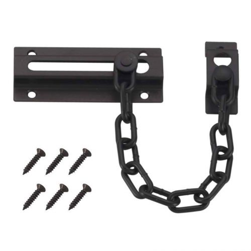 New 3-1/3” oil-rubbed bronze slide bolt entry security door chain guard for sale
