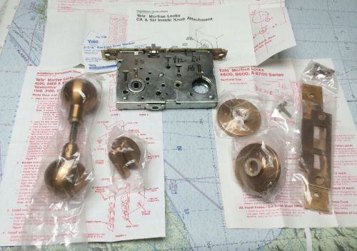 Lot of 4 yale sectional trim mortise knob locksets nos free shipping for sale