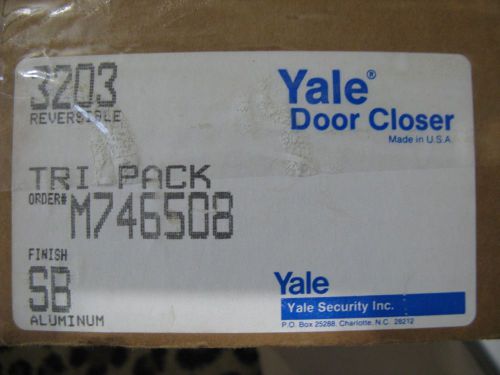 Yale # 3302 commercial door closer reverible left / right sb aluminum finish nib for sale