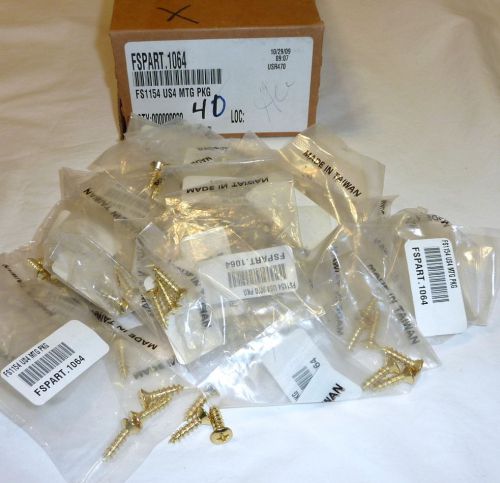40 Schlage Ives FSPART.1064 FS1154 US4 Mounting Screws Packages 3 per Pkt BRASS
