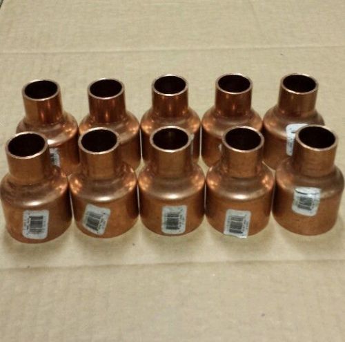 1-1/2&#034; x 3/4&#034; copper coupling reducer cxc sweat plumbing fitting - 10 pieces for sale