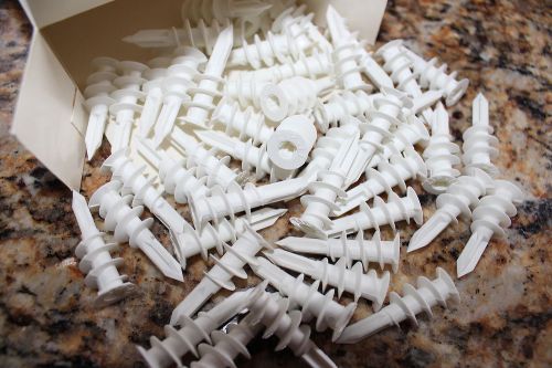 (50) zip-it self-drilling 50lb drywall anchors #8 - nylon - strong plastic for sale