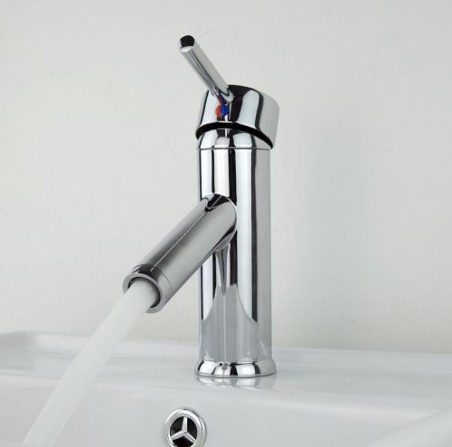 2013 New Single Handle Chrome Finished Solid Brass Bathroom Sink Faucet ftuyj7