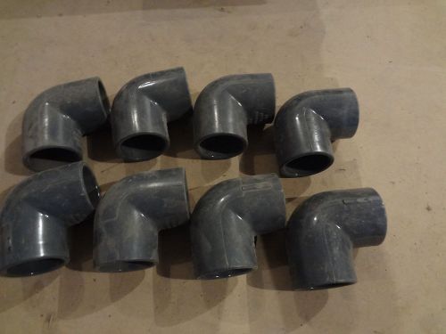 Lot of (8) spears 1-1/2&#034;  90 degree elbow slip / socket pipe sch 80 pvci 90? for sale
