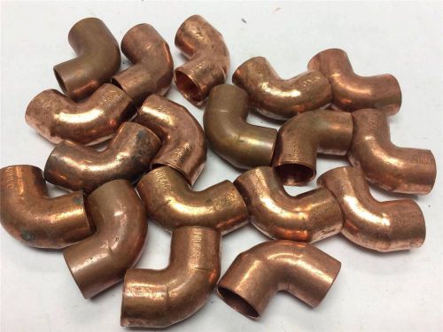 19 piece lot 1/2&#034; x 1/2&#034; copper elbow 90 degree plumbing fittings for sale