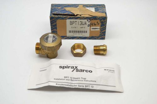 New spirax sarco bpt13ua thermostatic 230psi 1/2 in npt brass steam trap b397408 for sale