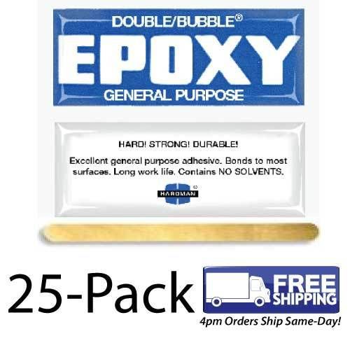 25-Pack-Double Bubble &#034;Blue Label&#034; Slow-Setting General Purpose Epoxy #04005