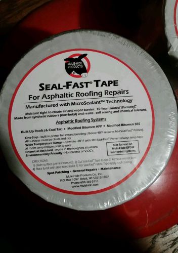 New home house roof gutter hole leak sealanttape sealer 6&#034; x 50&#039; black m.h. for sale