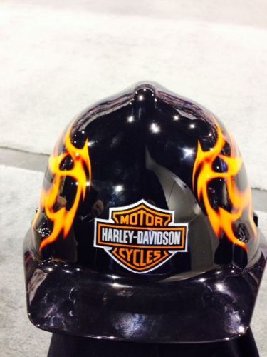 Harley-davidson flames hard hat safety ansi for sale