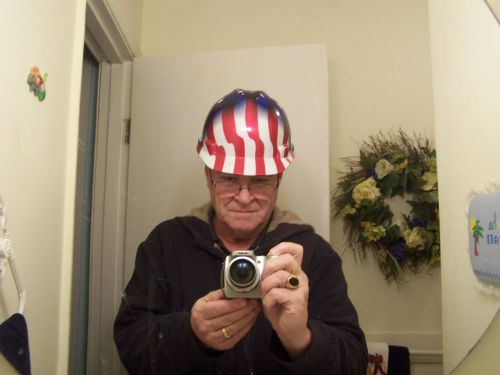 Ol&#039; glory red, white and blue hard hat/size medium/adjustable for sale