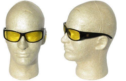 Jackson safety 3016314 kc 21305 elite safety glasses black frame amber lens  1 p for sale