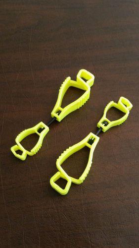 Yellow x2 glove guard clip with patented safety break away design for sale