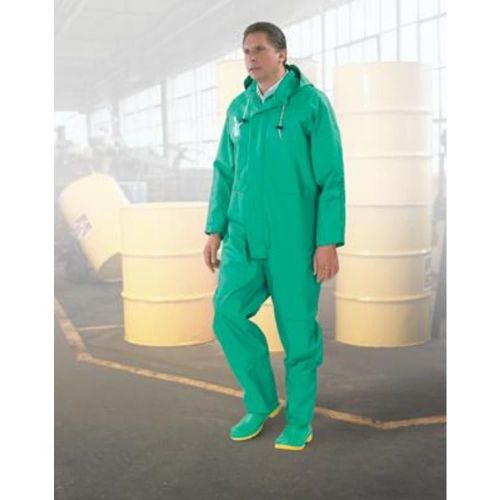 XL Green Chemtex .35MM PVC On Nylon Polyester Bib Overall With Plain Front