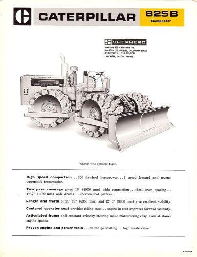 Equipment Brochure - Caterpillar - CAT - 825B - Compactor - 1970 (E1521)