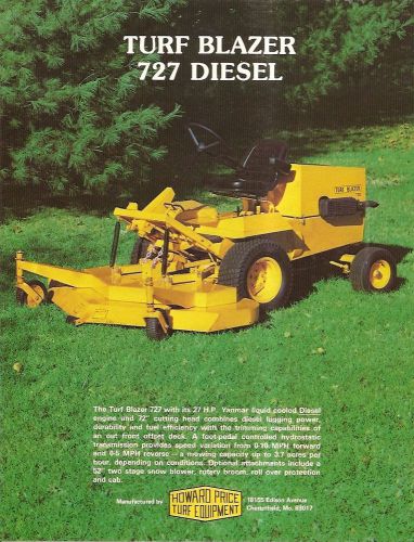 Equipment Brochure - Howard Price - 727 - Turf Blazer - Riding Mower (E1771)