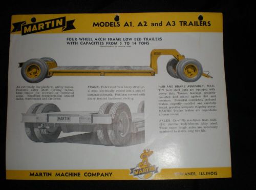 MARTIN TRAILER brochure 1948 Models  R3T-10 AND R4T-10 TRAILERS