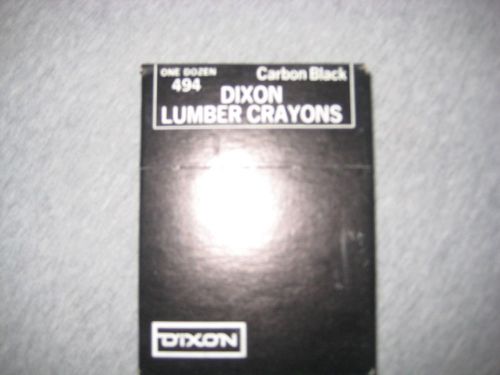 NEW in box Construction Dixon lumber crayons Carbon Black #494, one dozen