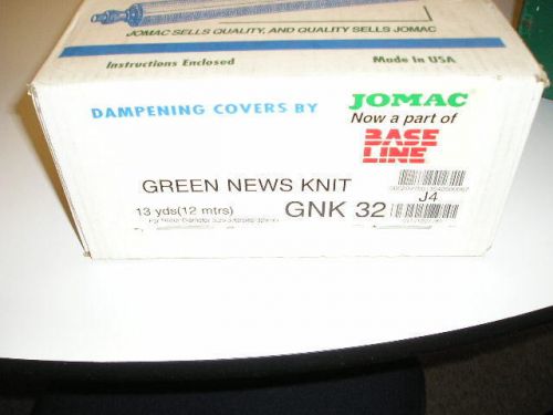 NEW &amp; UNOPENED BOX Jomac Baseline Graphline GREEN NEWS KNIT 32 Dampening Covers