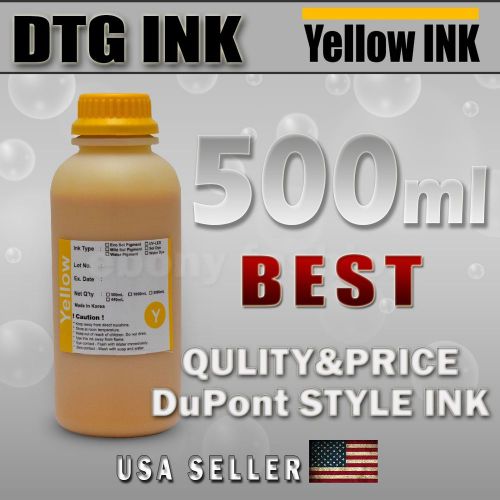 500ml YELLOW INK DTG VIPER DuPont Style Textile Ink Direct To Garment Printers