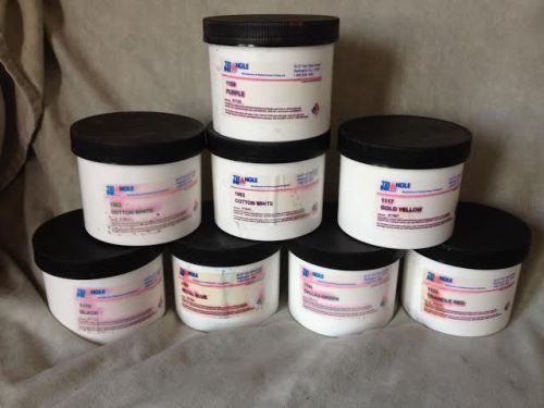 Triangle Ink Co, Eight Assorted 32 oz Size Plastisol Screen Printing INK&#039;s
