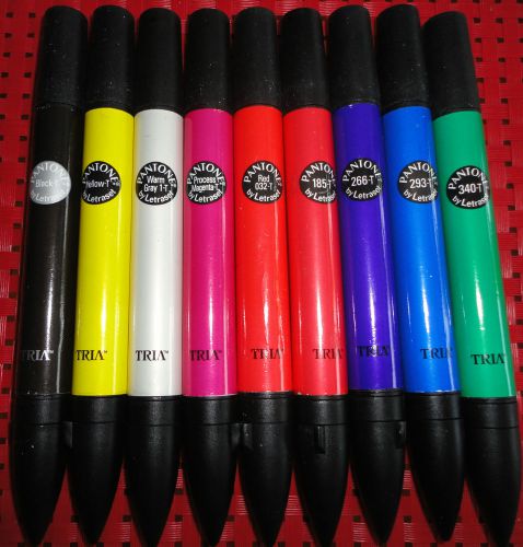 Pantone pencil 9 colors by letraset tria for sale
