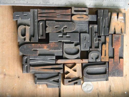 A-Z Antique Letterpress wood type Letters printing blocks pinterest crafts lot#4
