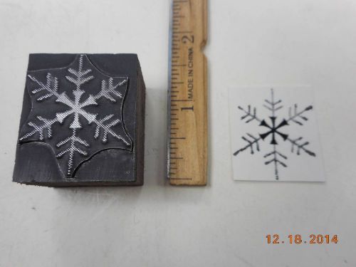 Printing Letterpress Printers Block, Winter Snowflake